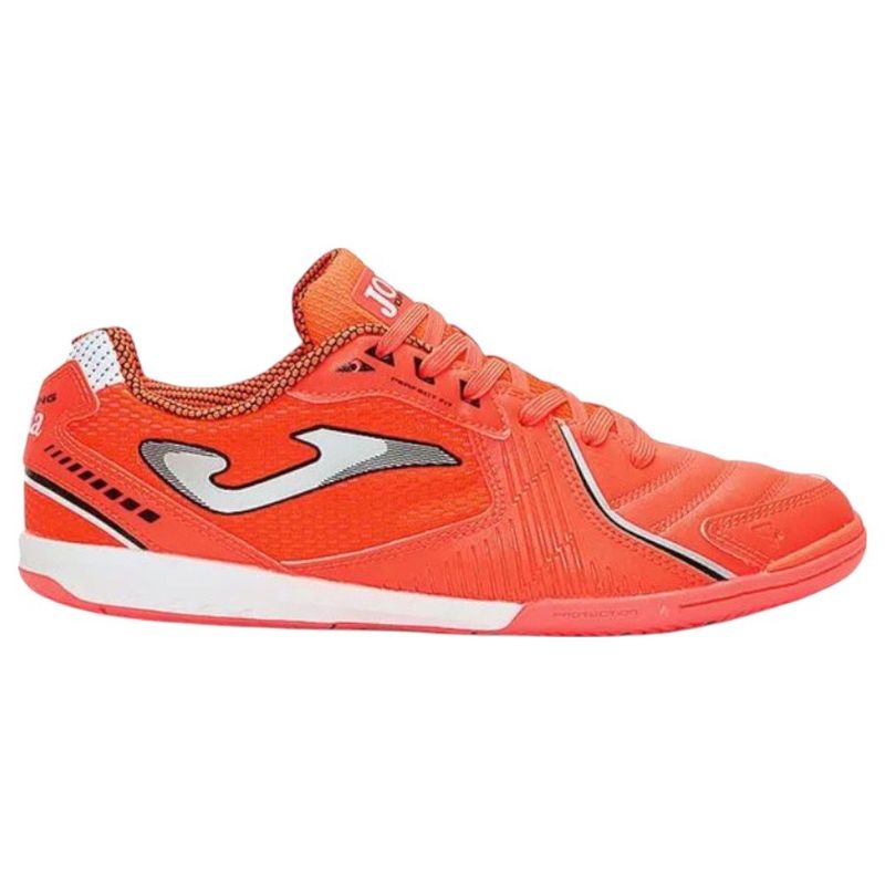 chuteira futsal n° 39 joma dribling branco e vermelho (mp)