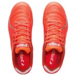 chuteira futsal n° 39 joma dribling branco e vermelho (mp)