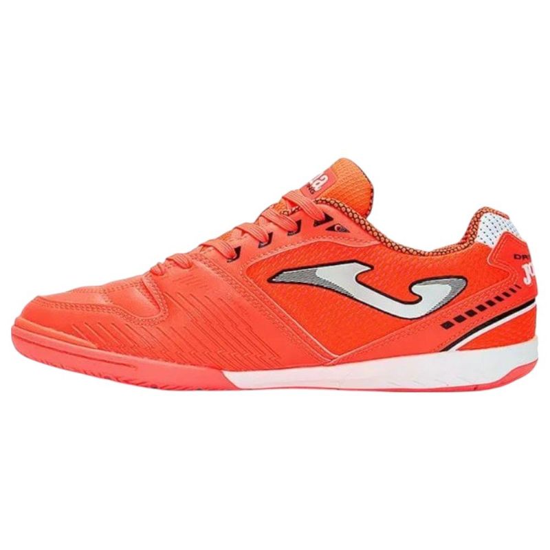 chuteira futsal n° 39 joma dribling branco e vermelho (mp)