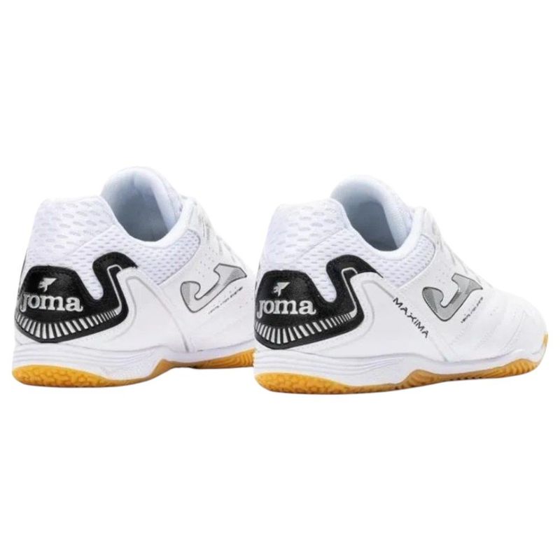 Chuteira Futsal n°43 Joma Maxima Branco e Amarelo