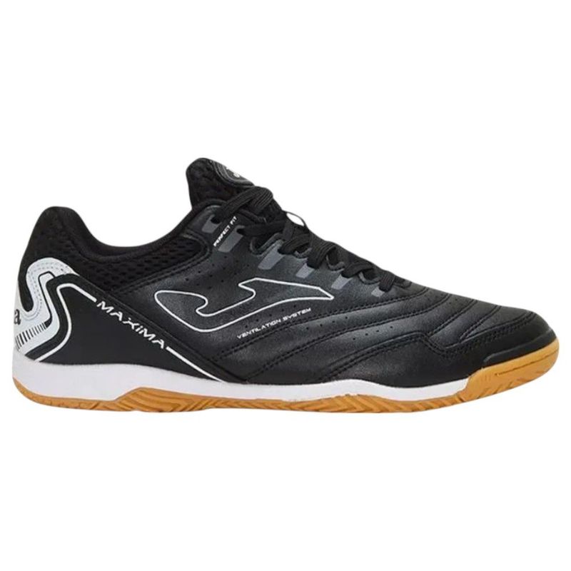 Chuteira Futsal n°43 Joma Maxima Preto e Branco