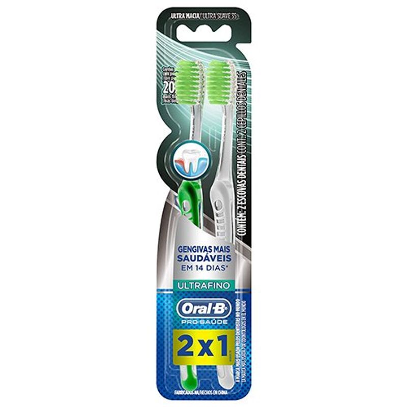 escova dental oral b escova ultra fino leve 2 pague 1