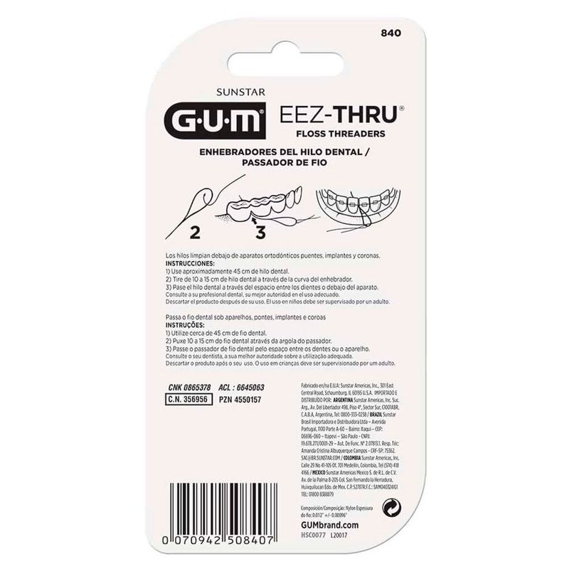passa fio gum 25 unidades