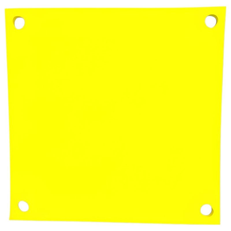 tapete flutuante evamax 100x100cm amarelo (mp)