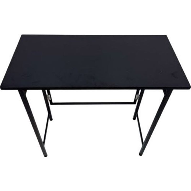 mesa para escritório latcor pvc e metal preto gl-d1118