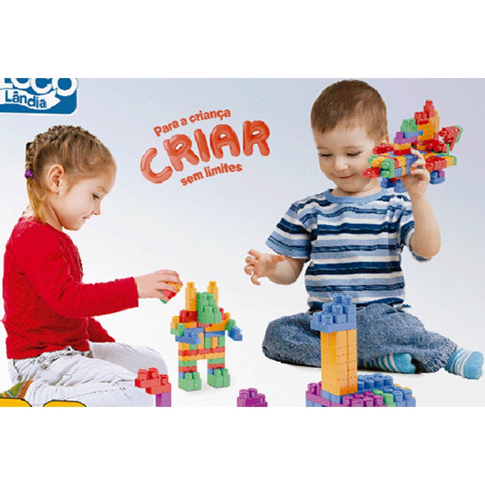 Bloco Montar Dismat Blocolândia Click 200 Peças Colorido | Bemol