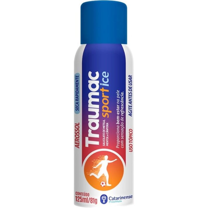 traumac aerosol sport ice 125ml mentol cânfora e arnica catarinense