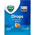 pastilha vick drops 20 unidades mentol procter & gamble