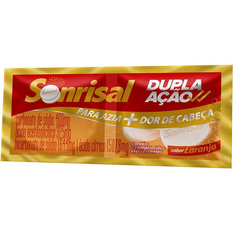 sonrisal laranja 2 comprimidos efervescentes haleon