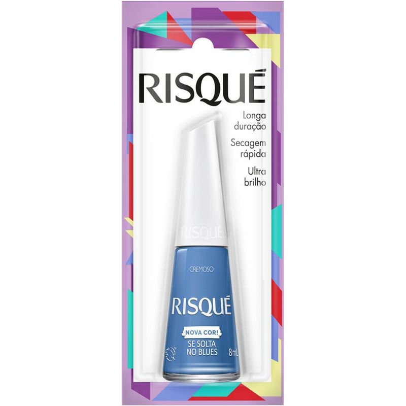 esmalte risqué cremoso ultrabrilho se solta no blues blister 8ml