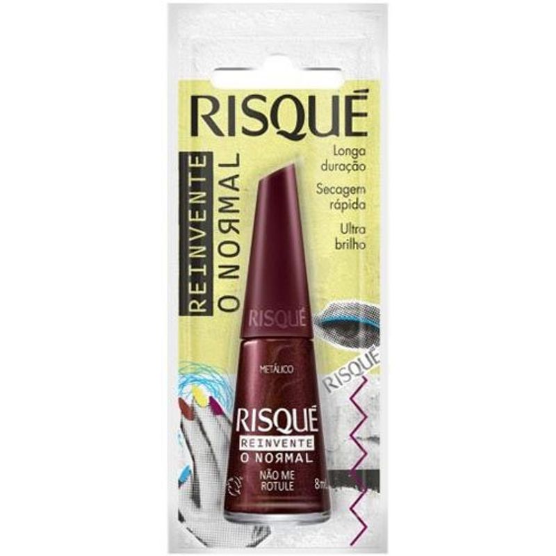 esmalte risqué metálico não me rotule blister 8ml
