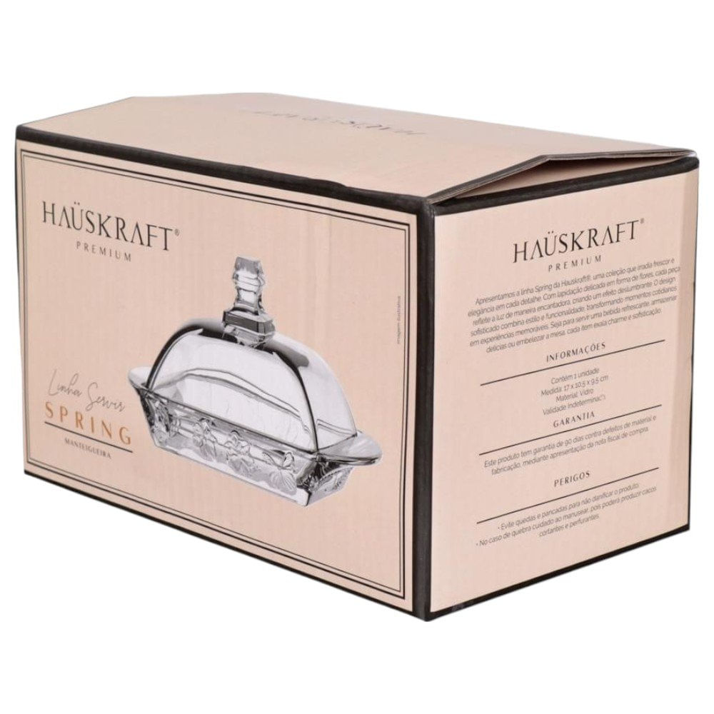 Manteigueira com Tampa Hauskraft 17cm Spring | Bemol