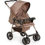 carrinho de bebê galzerano milano reversível iii cor chocolate com preto