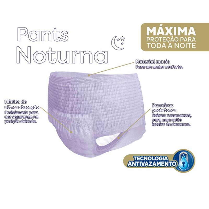 roupa íntima noturna tena tamanho p/m 16 unidades