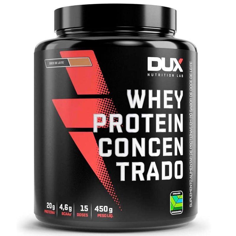 whey protein concentrado dux nutrition doce de leite 450g