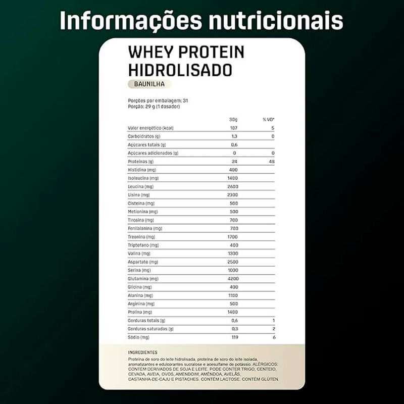 whey protein hydro dux nutrition baunilha 900g