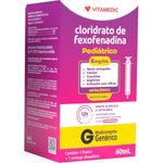 cloridrato de fexofenadina pediátrico 6mg/ml 60ml suspensão oral sabor framboesa vitamedic