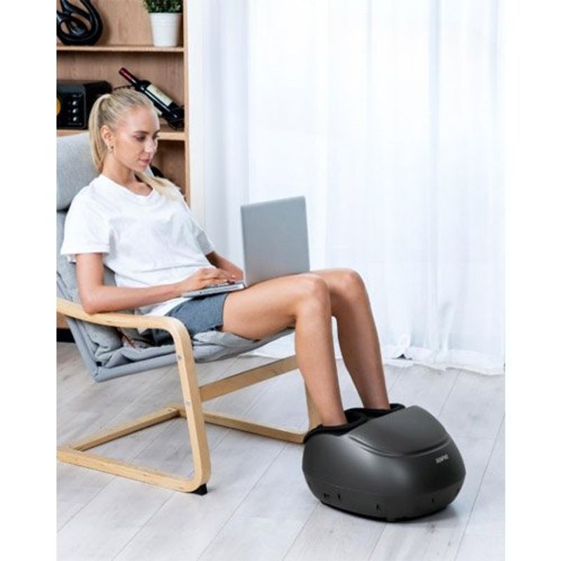 massageador de pés com aquecimento renpho preto a-mbi