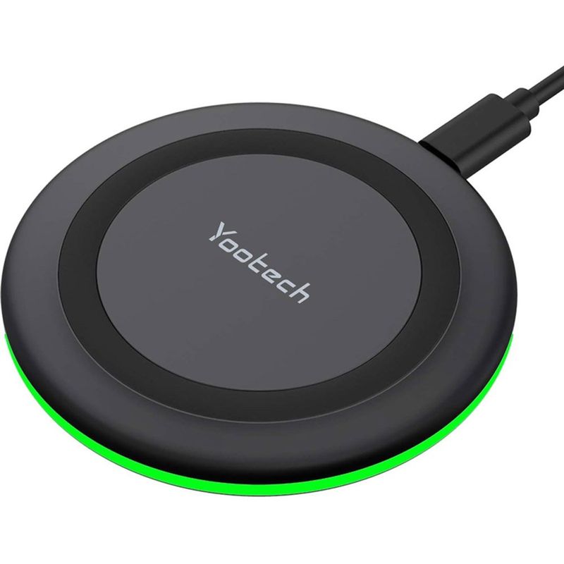 carregador sem fio yootech sem adaptador ca 10w preto a-mbi