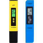 kit medidor digital de ph e tds 3 em 1 vivosun azul e amarelo a-mbi