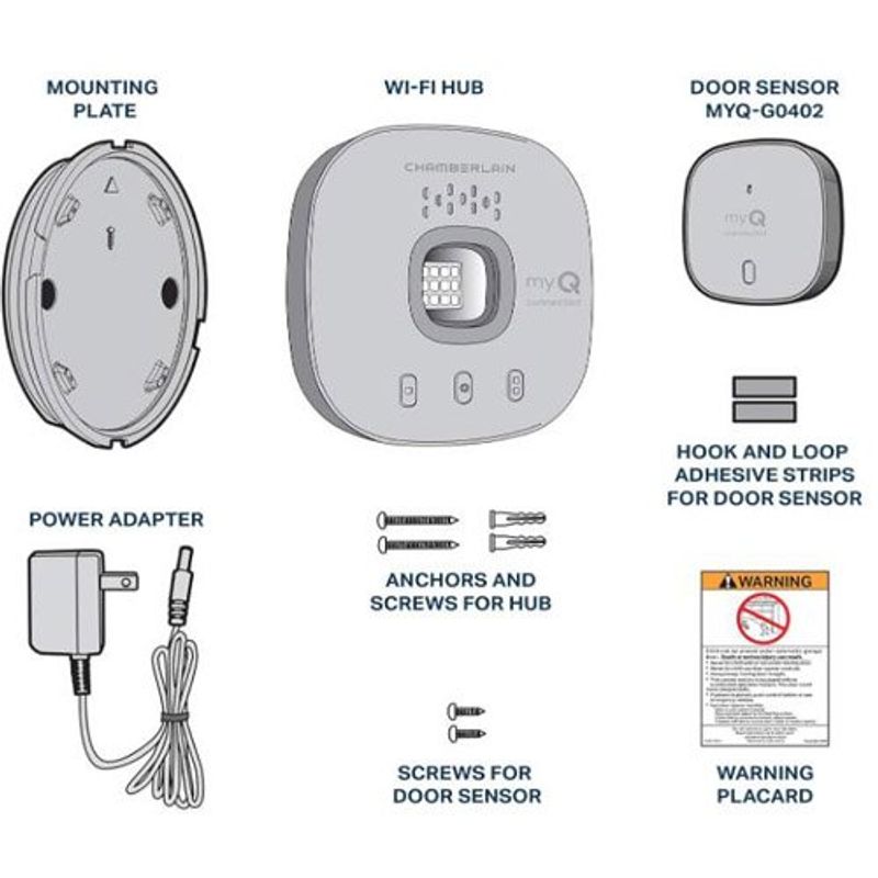 controle de garagem inteligente chamberlain q-g0401-es branco a-mbi