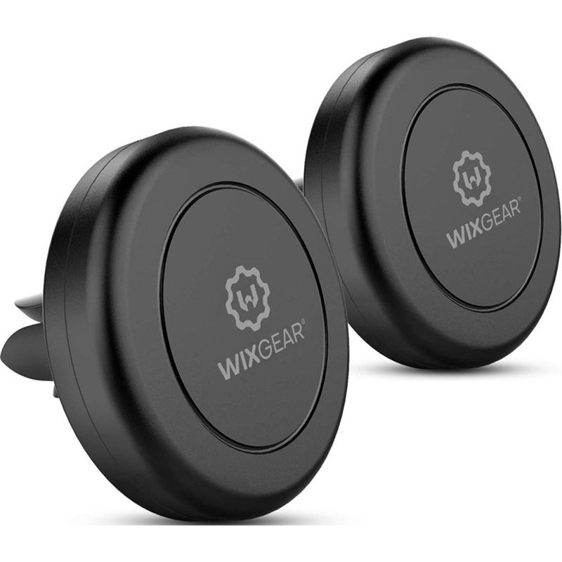 suporte magnético para celular de carro wixgear 2 peças preto a-mbi