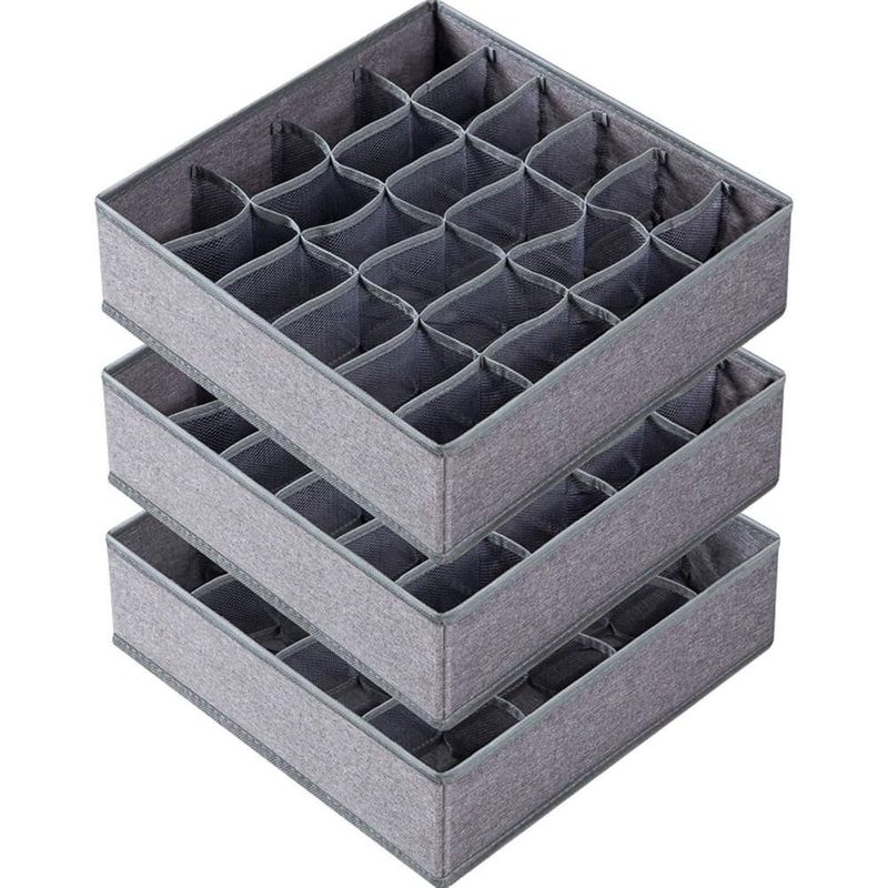 organizador de roupas criusia 3 peças cinza a-mbi