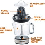 espremedor de frutas elétrico elite gourmet inox preto a-mbi
