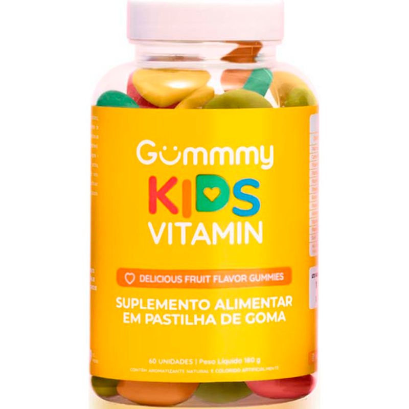 suplemento alimentar gummy hair kids vitamin del frutas 60 gomas 180g