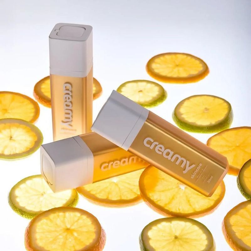 sérum facial creamy skincare antioxidante clareador vitamina c 30ml