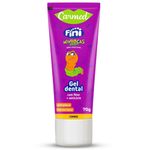 gel dental carmed fini minhocas sabor maçã verde com flúor 70g