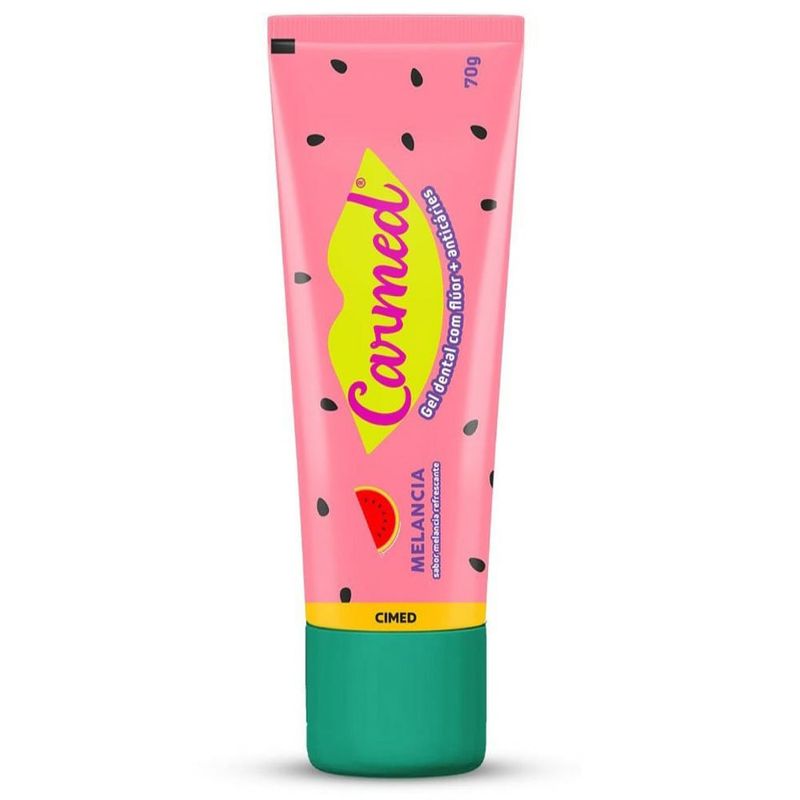 gel dental carmed melancia com flúor 70g
