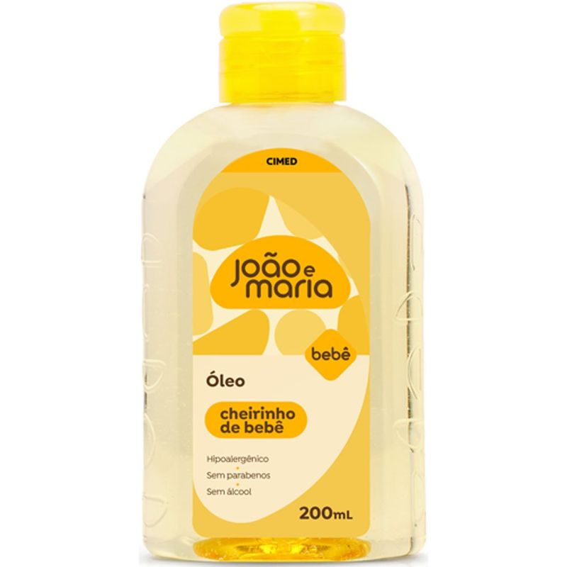 óleo corporal joão e maria cheirinho de bebê 200ml cimed