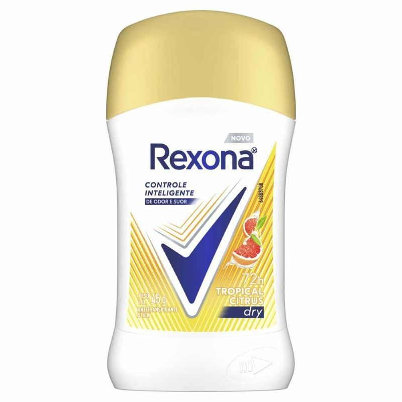desodorante antitranspirante stick rexona tropical citrus dry 45g