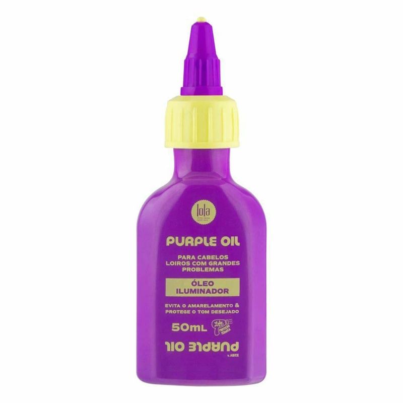 óleo capilar iluminador lola from rio purple oil 50ml