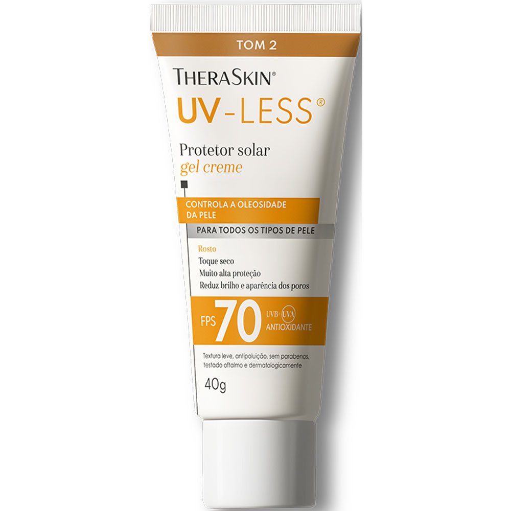 Protetor Solar Facial Gel Creme FPS70 Tom 2 Theraskin