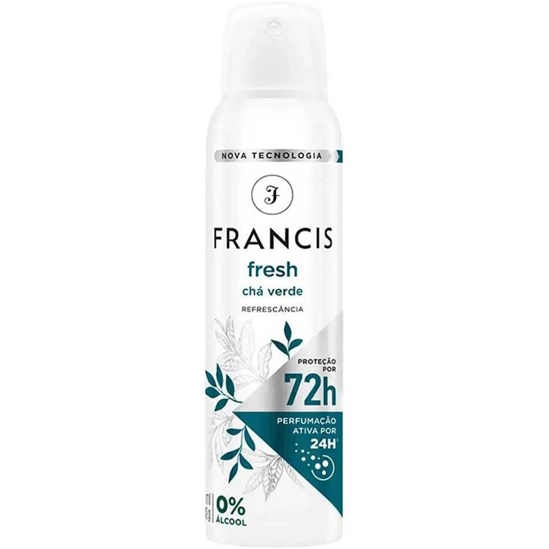 desodorante aerosol francis fresh chá verde 150ml