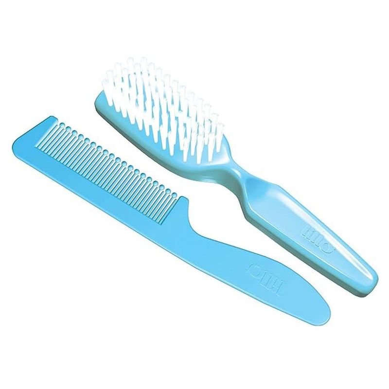 kit escova e pente lillo azul