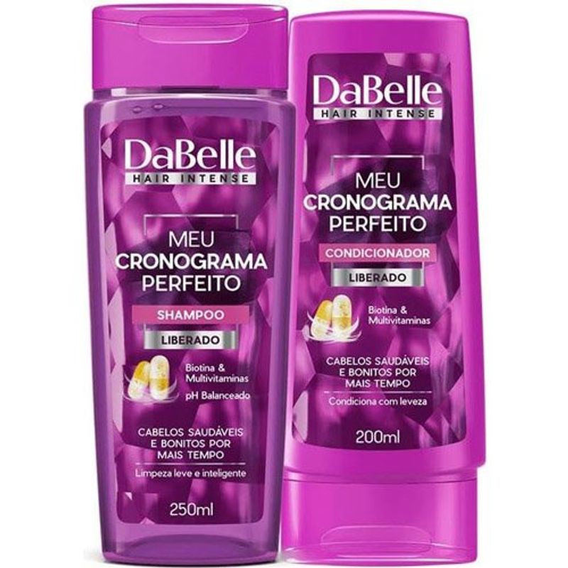 kit shampoo e condicionador meu cronograma perfeito dabelle