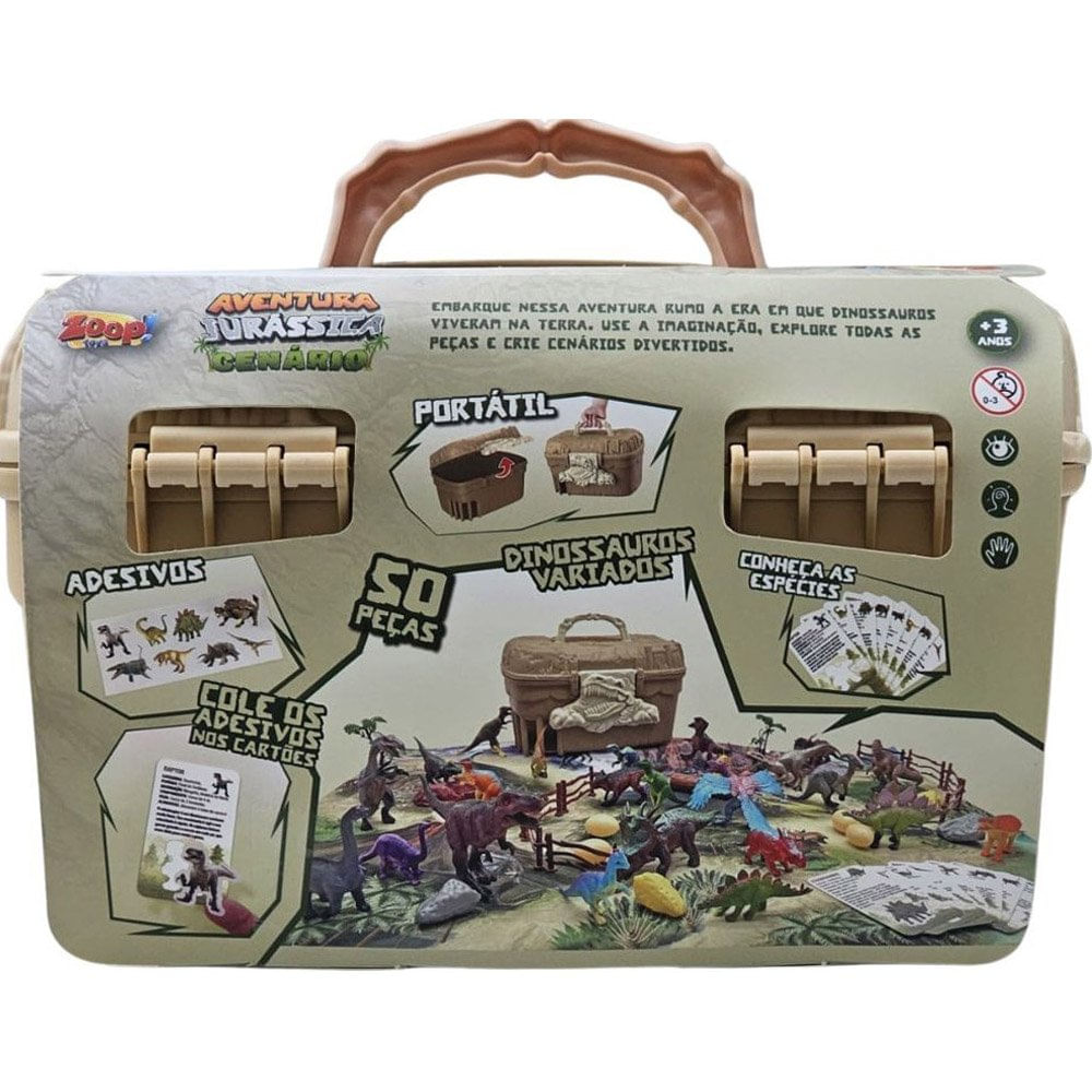 Brinquedo Maleta Mundo Jurássico Zoop Toys ZP01231