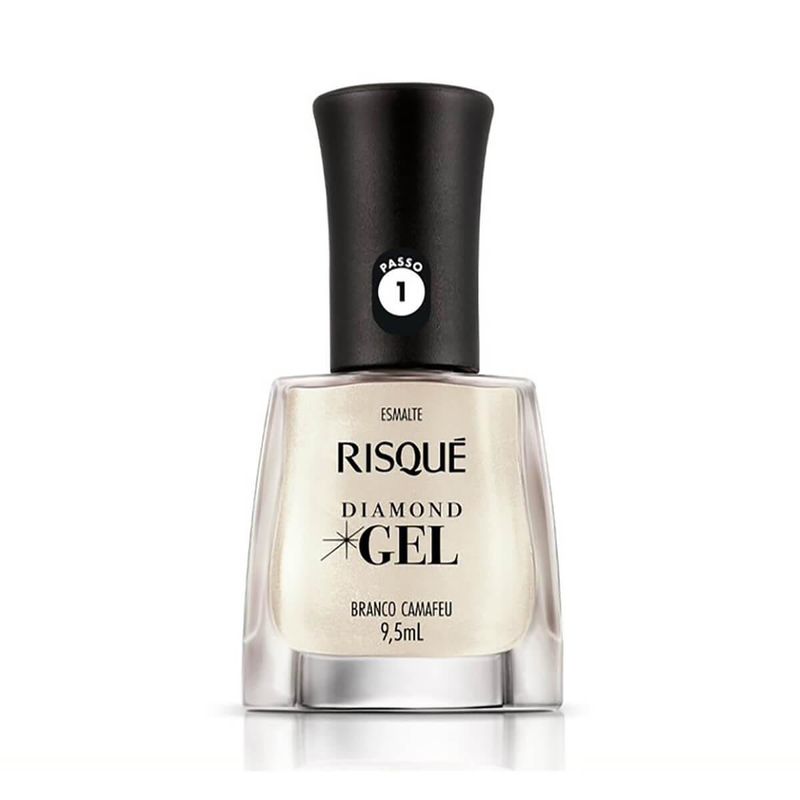 esmalte risque diamond gel branco camafeu 9,5ml