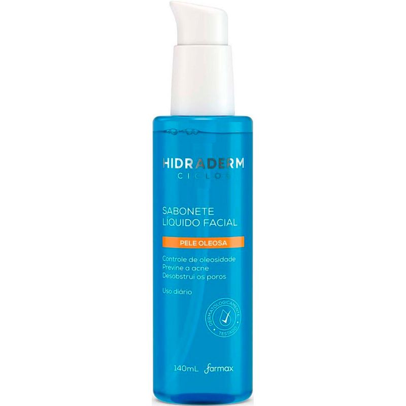 sabonete líquido facial hidraderm ciclos 140ml