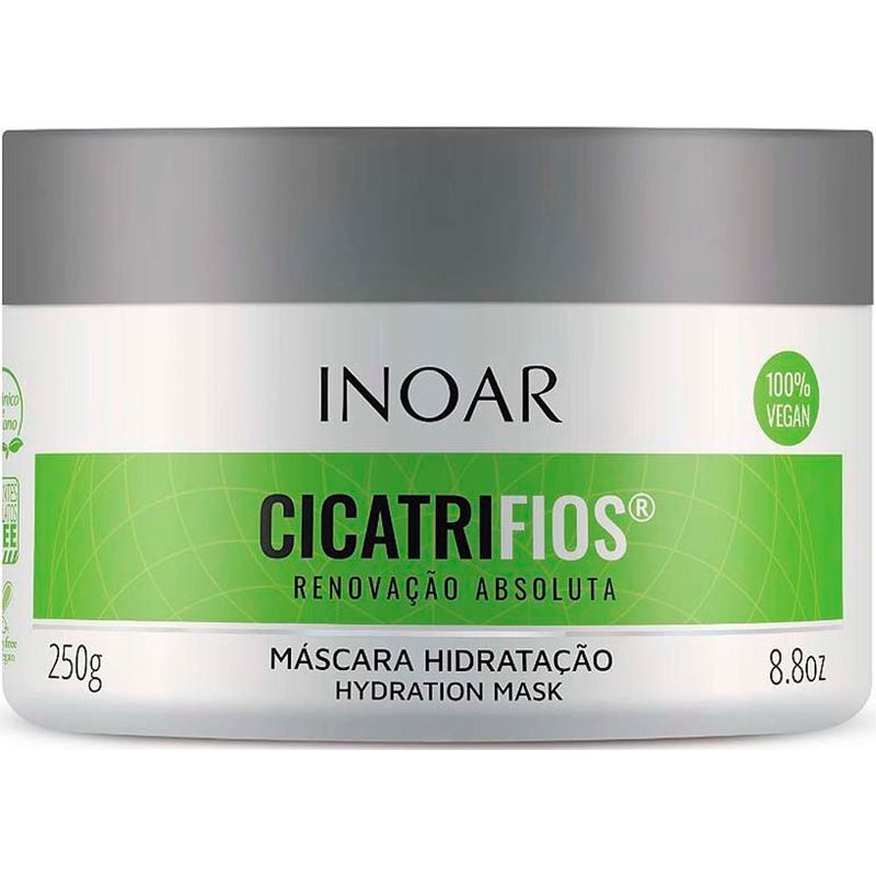 máscara de hidratação inoar cicatrifios renovação absoluta 250g