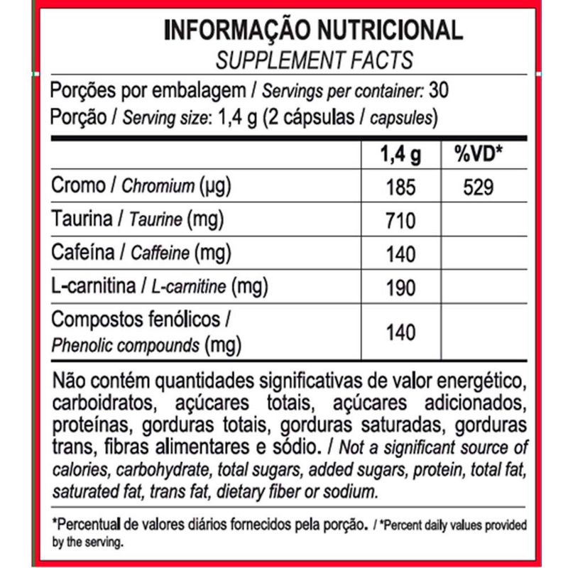shot thermo max titanium 60 cápsulas