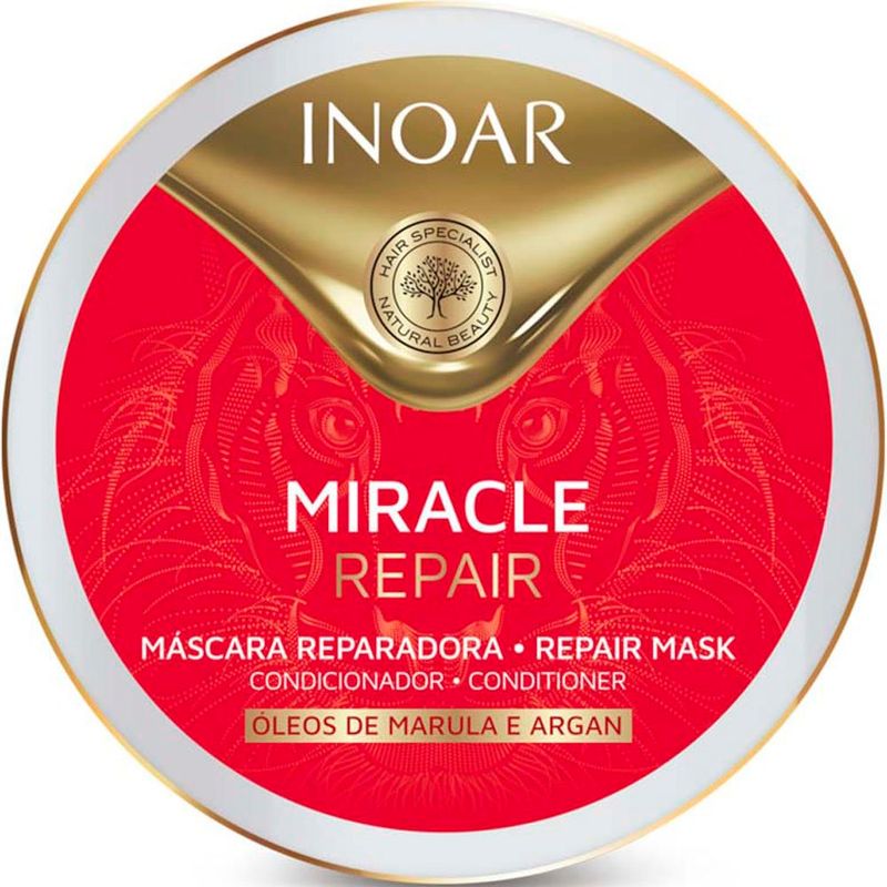 máscara reparadora capilar inoar miracle repair 250g
