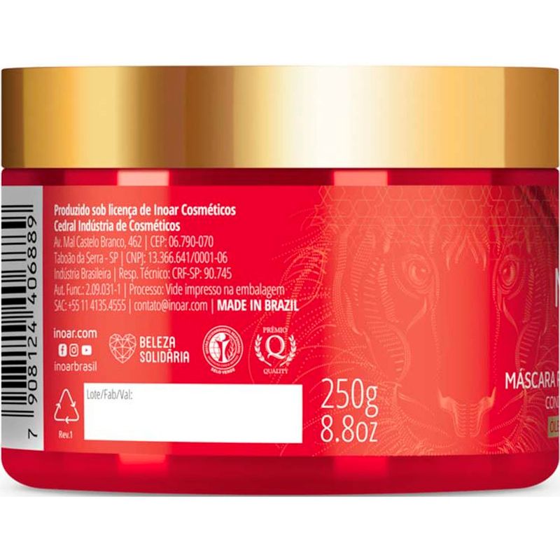 máscara reparadora capilar inoar miracle repair 250g