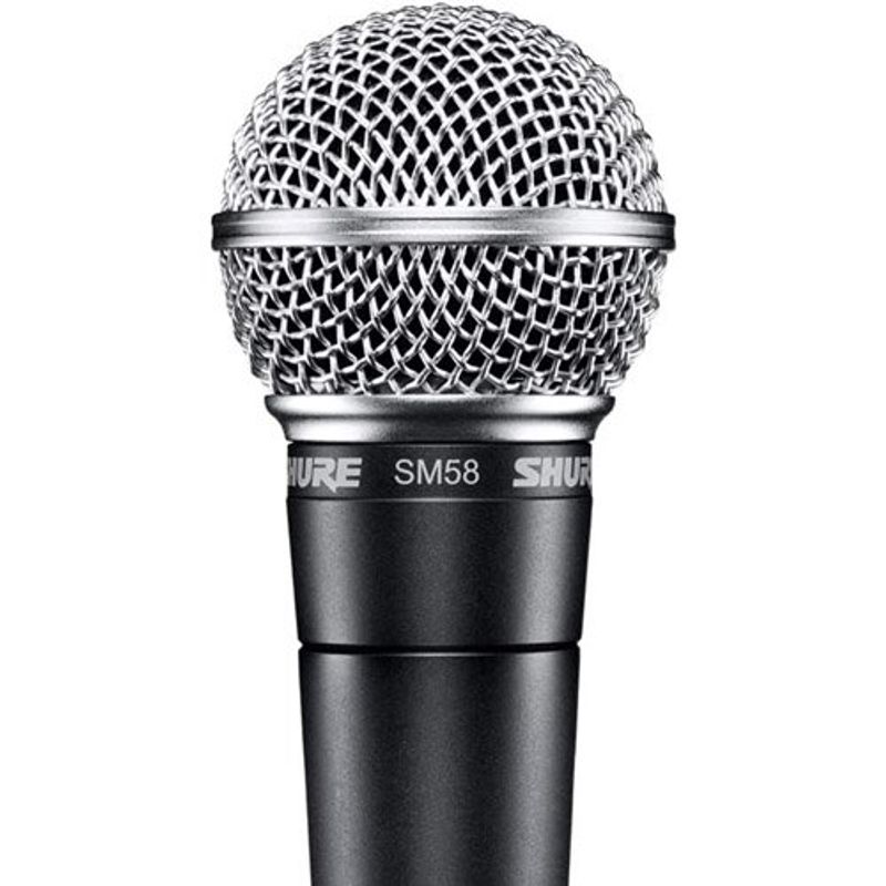 microfone com cabo shure sm58-cn preto a-mbi