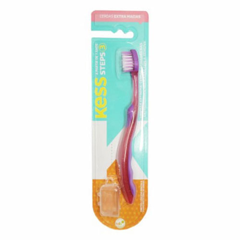 escova dental kess tipper steps 3 - cores sortidas
