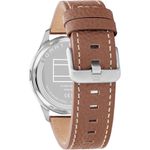relógio tommy hilfiger masculino 1710559 aço inoxidável marrom e cinza a-bi