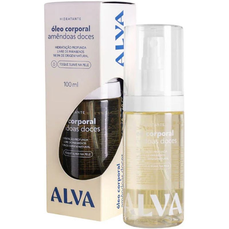 óleo corporal alva amêndoas doces 100ml
